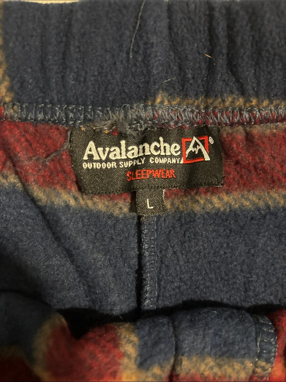 Avalanche Navy and Red Sleepwear Flannel Top